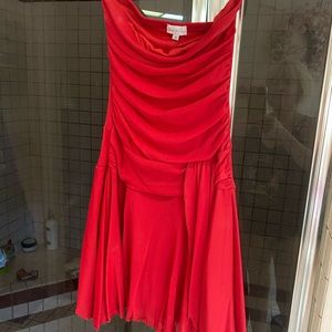 Beautiful red evening dress chiffon, never worn